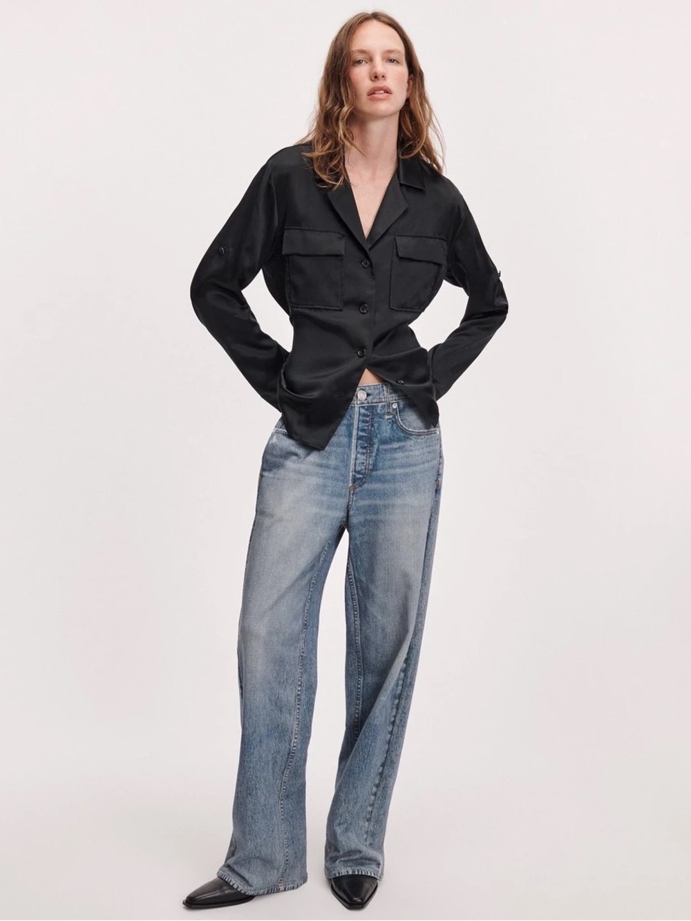 Rag & Bone Miramar Straight Leg
Sweatpants Jeans stretch soft comfy relaxed 24